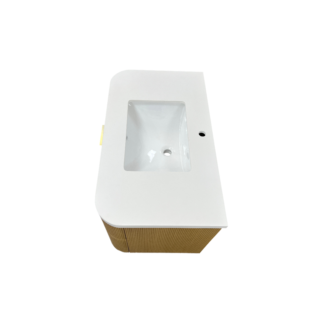 Ophelia & Co. Chantal Single Bathroom Vanity With Engineered Quartz Top