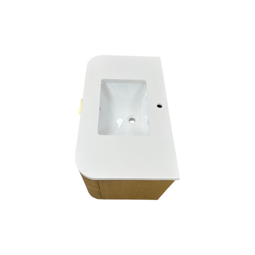 Ophelia & Co. Chantal Single Bathroom Vanity With Engineered Quartz Top, image 9