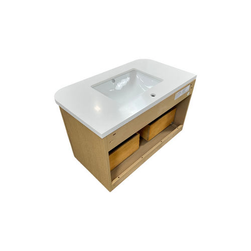 Ophelia & Co. Chantal Single Bathroom Vanity With Engineered Quartz Top, image 10