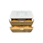 Ophelia & Co. Chantal Single Bathroom Vanity With Engineered Quartz Top
