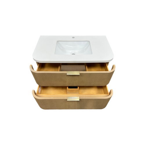 Ophelia & Co. Chantal Single Bathroom Vanity With Engineered Quartz Top, image 16