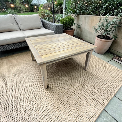 Linon Home Decor Svana Natural Square Coffee Table, image 1
