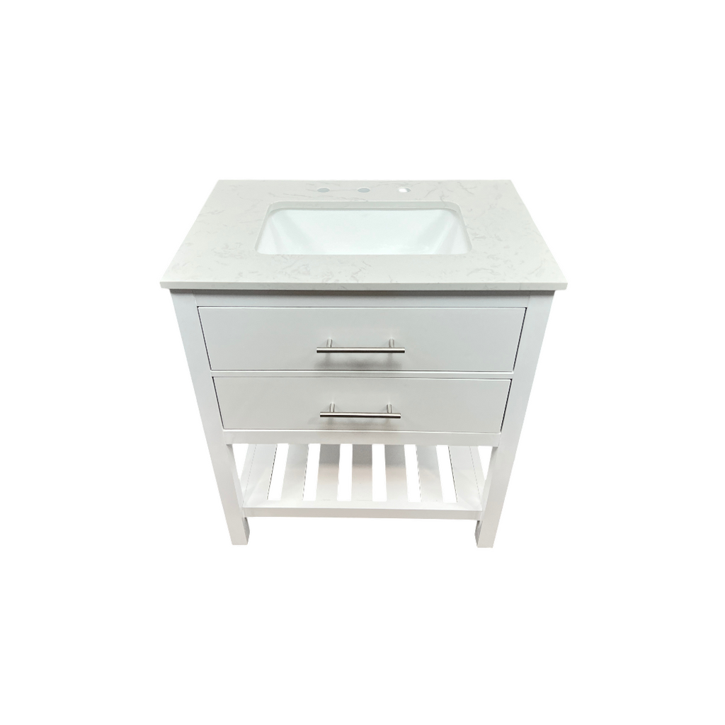 Lark Manor Carnavon Single Bathroom Vanity with Engineered Stone Top