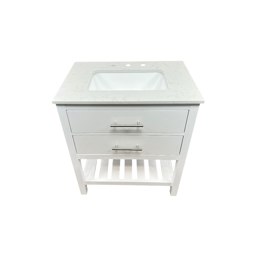 Lark Manor Carnavon Single Bathroom Vanity with Engineered Stone Top