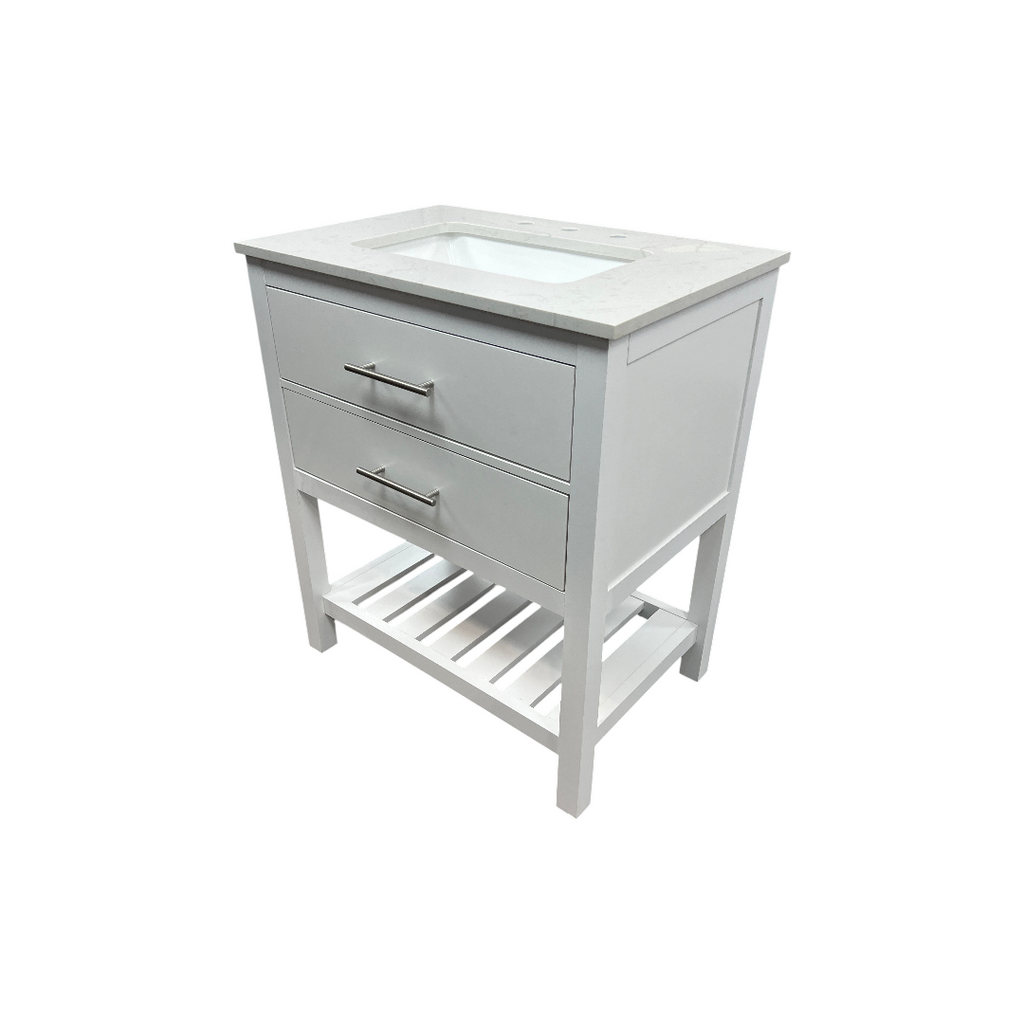 Lark Manor Carnavon Single Bathroom Vanity with Engineered Stone Top