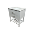 Lark Manor Carnavon Single Bathroom Vanity with Engineered Stone Top