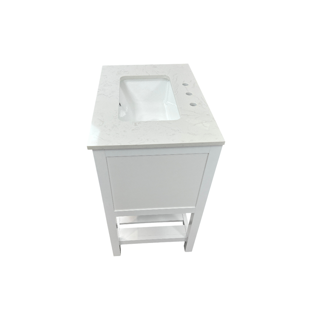 Lark Manor Carnavon Single Bathroom Vanity with Engineered Stone Top