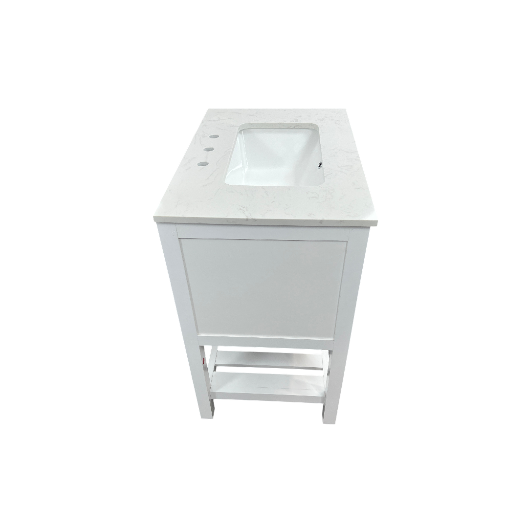 Lark Manor Carnavon Single Bathroom Vanity with Engineered Stone Top