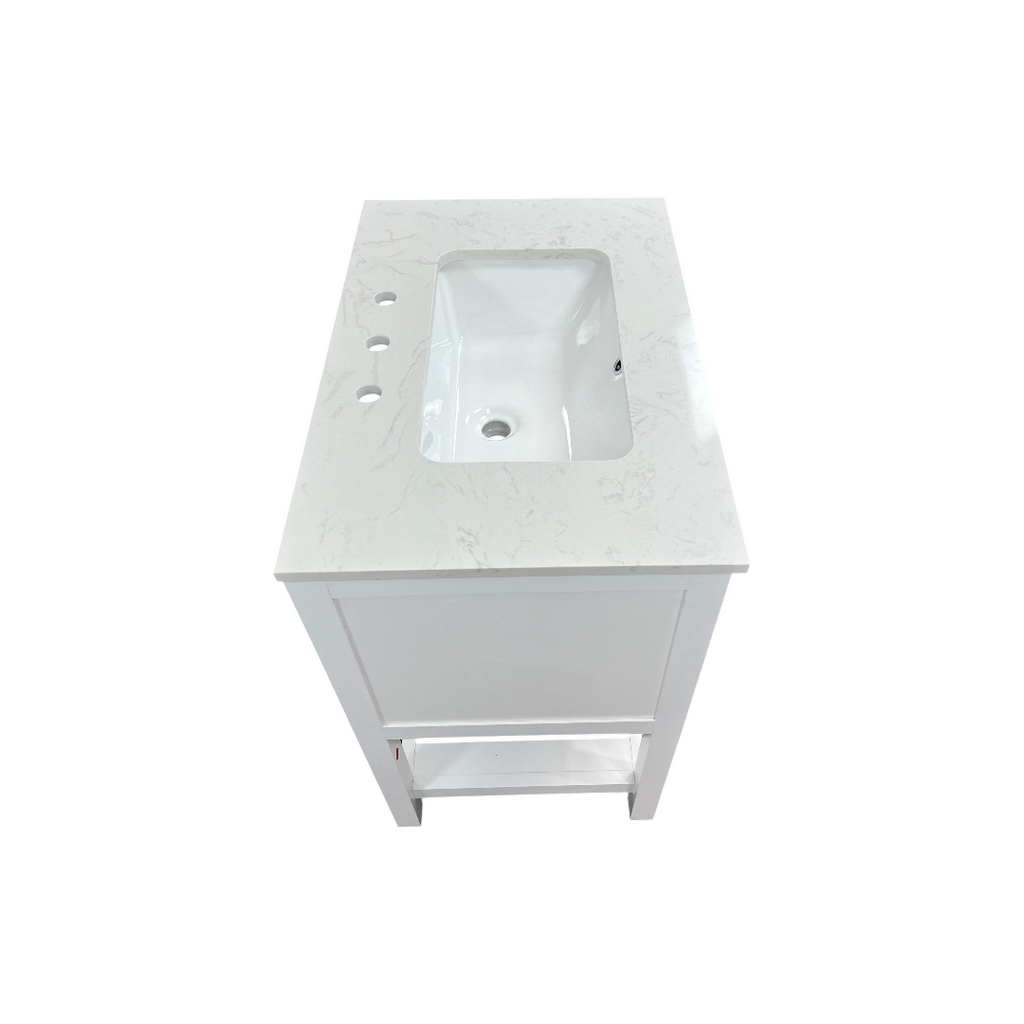 Lark Manor Carnavon Single Bathroom Vanity with Engineered Stone Top