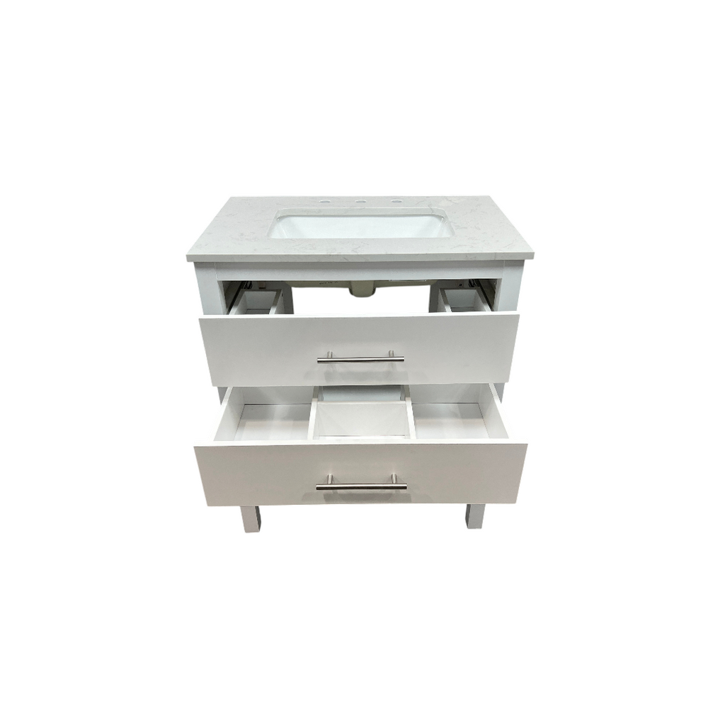 Lark Manor Carnavon Single Bathroom Vanity with Engineered Stone Top