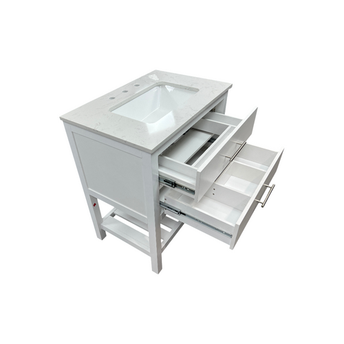 Lark Manor Carnavon Single Bathroom Vanity with Engineered Stone Top, image 19