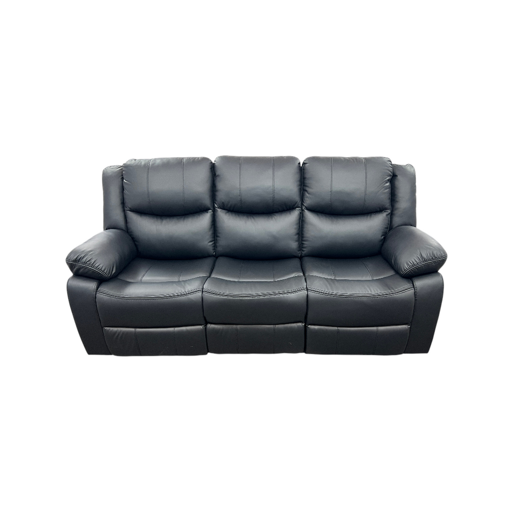 Latitude Run Kamarli Faux Leather Upholstered Solid and Manufactured Wood Frame Manual Reclining Sofa