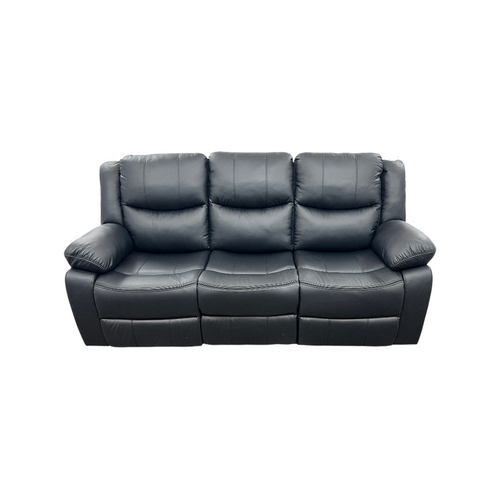 Latitude Run Kamarli Faux Leather Upholstered Solid and Manufactured Wood Frame Manual Reclining Sofa, image 2