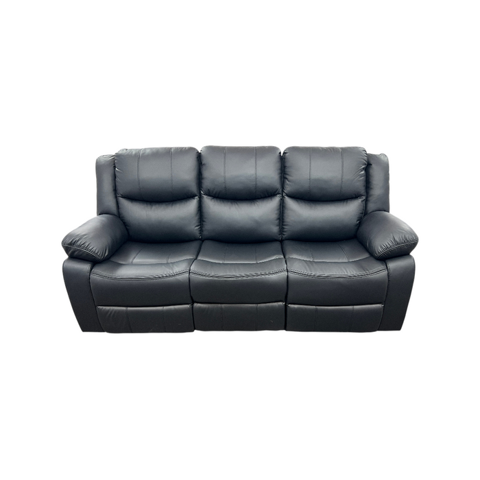 Latitude Run Kamarli Faux Leather Upholstered Solid and Manufactured Wood Frame Manual Reclining Sofa, image 2