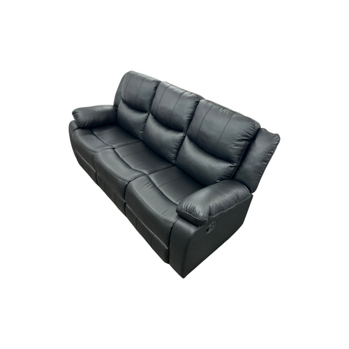 Latitude Run Kamarli Faux Leather Upholstered Solid and Manufactured Wood Frame Manual Reclining Sofa, image 3