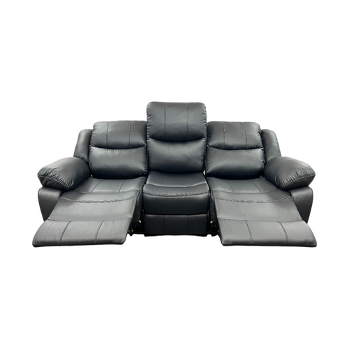 Latitude Run Kamarli Faux Leather Upholstered Solid and Manufactured Wood Frame Manual Reclining Sofa, image 5