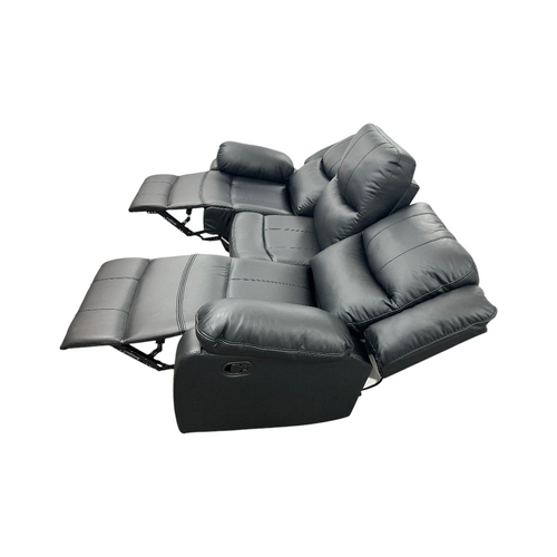 Latitude Run Kamarli Faux Leather Upholstered Solid and Manufactured Wood Frame Manual Reclining Sofa, image 7