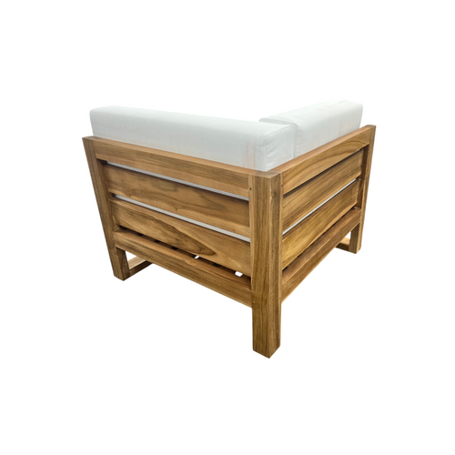 Modway Upland Outdoor Patio Teak Wood Corner Chair in Natural White, image 10