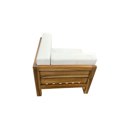 Modway Upland Outdoor Patio Teak Wood Corner Chair in Natural White, image 13