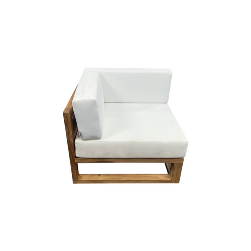 Modway Upland Outdoor Patio Teak Wood Corner Chair in Natural White, image 14