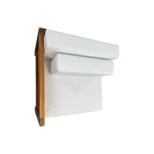 Modway Upland Outdoor Patio Teak Wood Corner Chair in Natural White, image 17