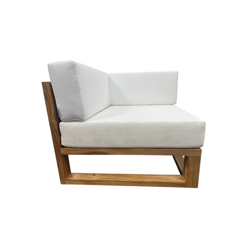 Modway Upland Outdoor Patio Teak Wood Corner Chair in Natural White, image 18