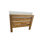 Modway Upland Outdoor Patio Teak Wood Corner Chair in Natural White