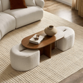 Castlery Hugg Nesting Rectangular Coffee Table and Ottoman Set