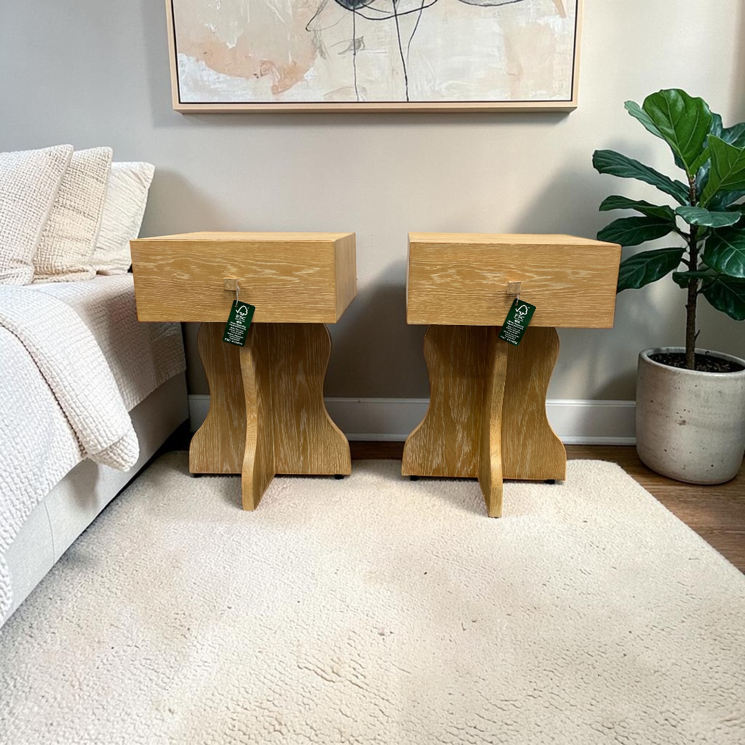 Lulu and Georgia Hourglass Nightstand Set of 2