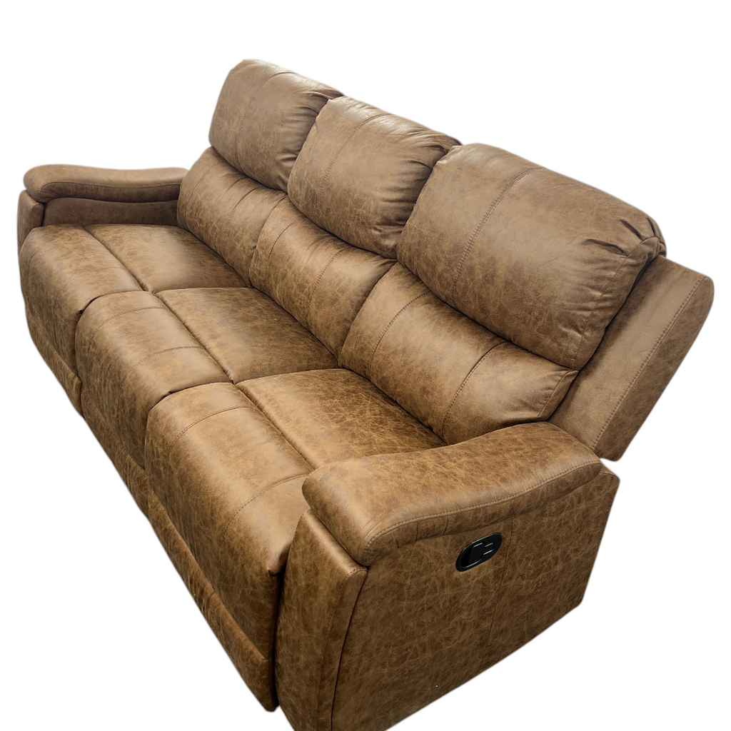 Latitude Run Ilkeston Wide Vegan Leather Manual Reclining Sofa