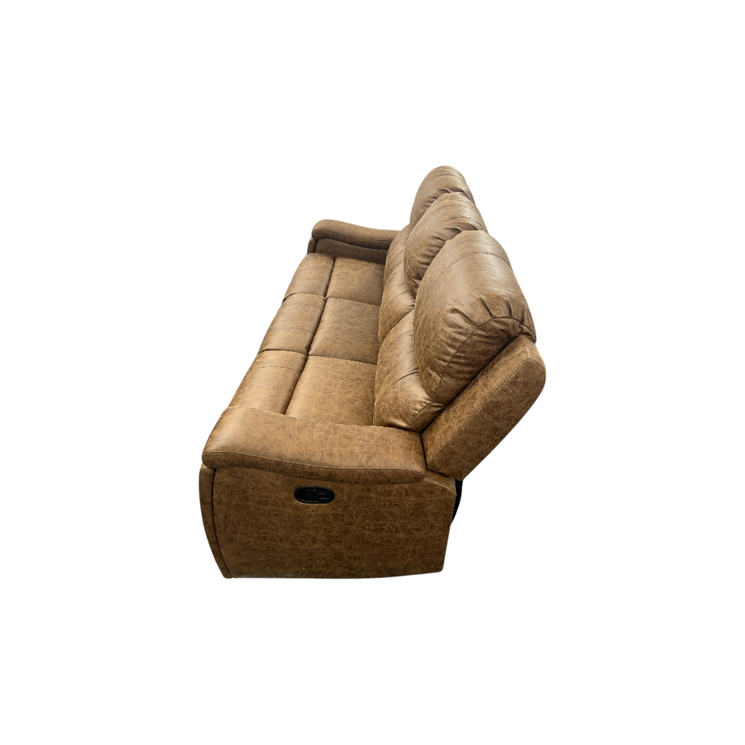 Latitude Run Ilkeston Wide Vegan Leather Manual Reclining Sofa