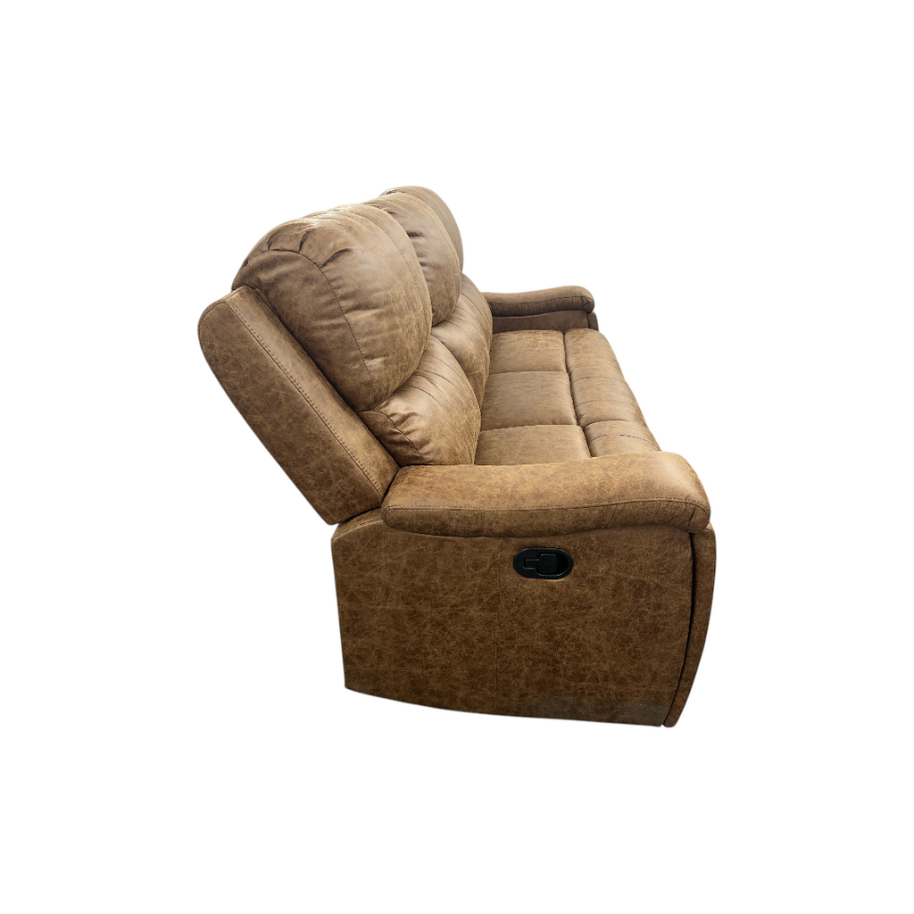 Latitude Run Ilkeston Wide Vegan Leather Manual Reclining Sofa