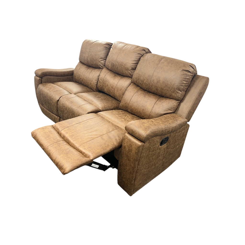 Latitude Run Ilkeston Wide Vegan Leather Manual Reclining Sofa