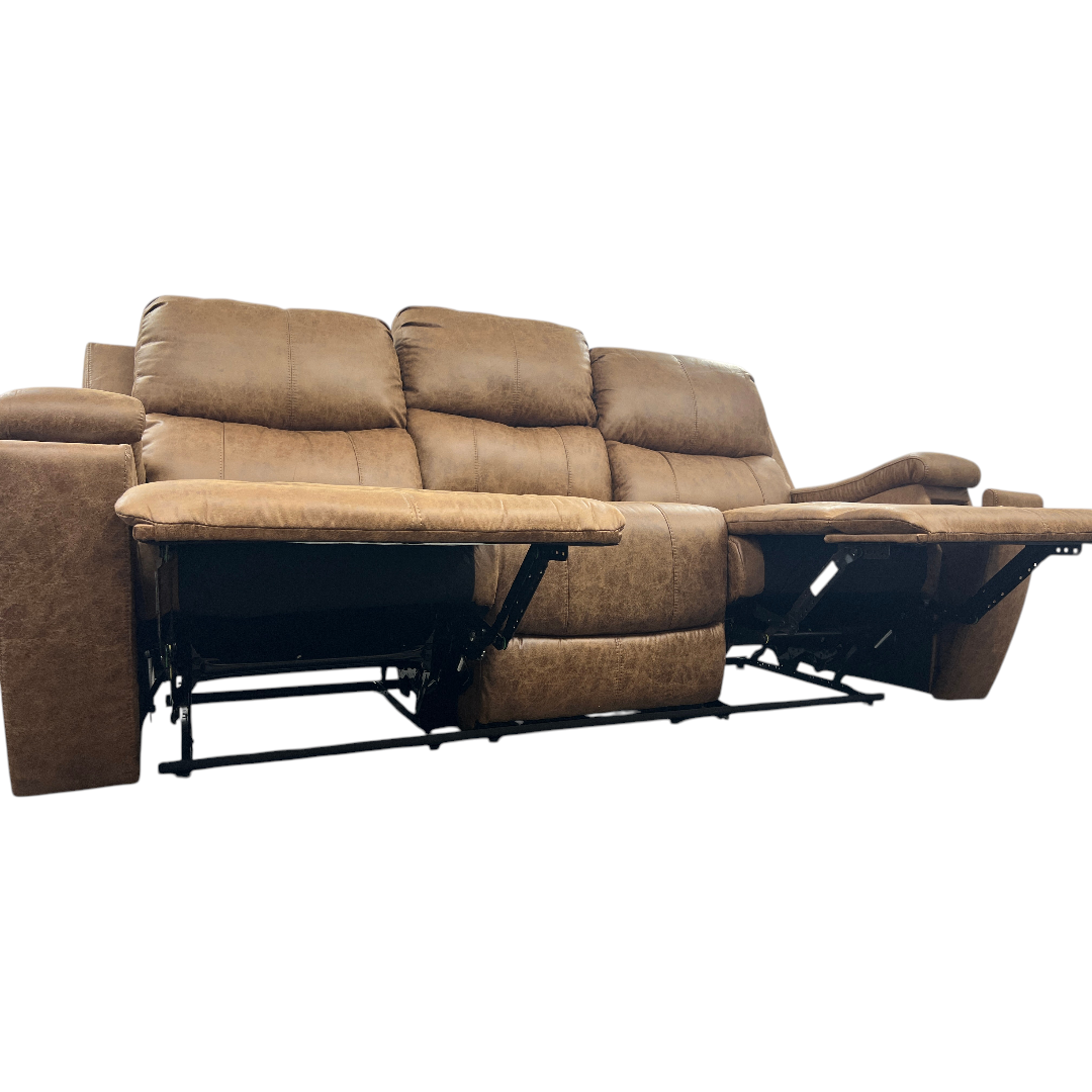 Latitude Run Ilkeston Wide Vegan Leather Manual Reclining Sofa
