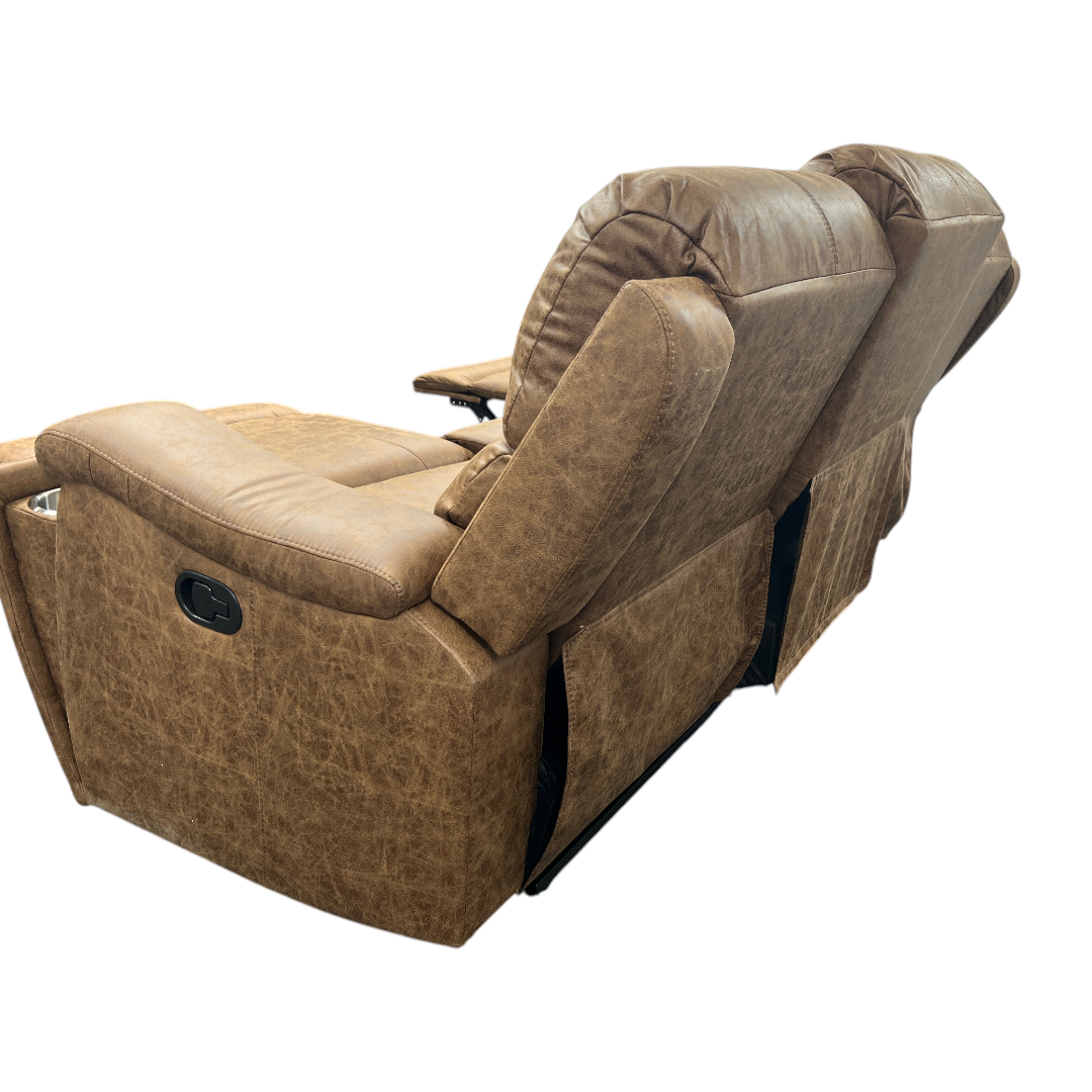 Latitude Run Ilkeston Wide Vegan Leather Manual Reclining Sofa