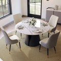 POVISON DONICY Teferi Modern Sintered Stone Round Dining Table