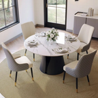 POVISON DONICY Teferi Modern Sintered Stone Round Dining Table