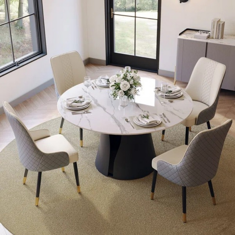 POVISON DONICY Teferi Modern Sintered Stone Round Dining Table