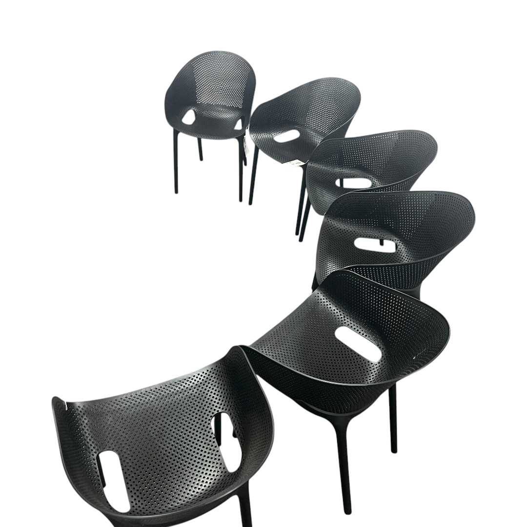 AllModern Farrah Stacking Patio Dining Armchair (Set of 6)