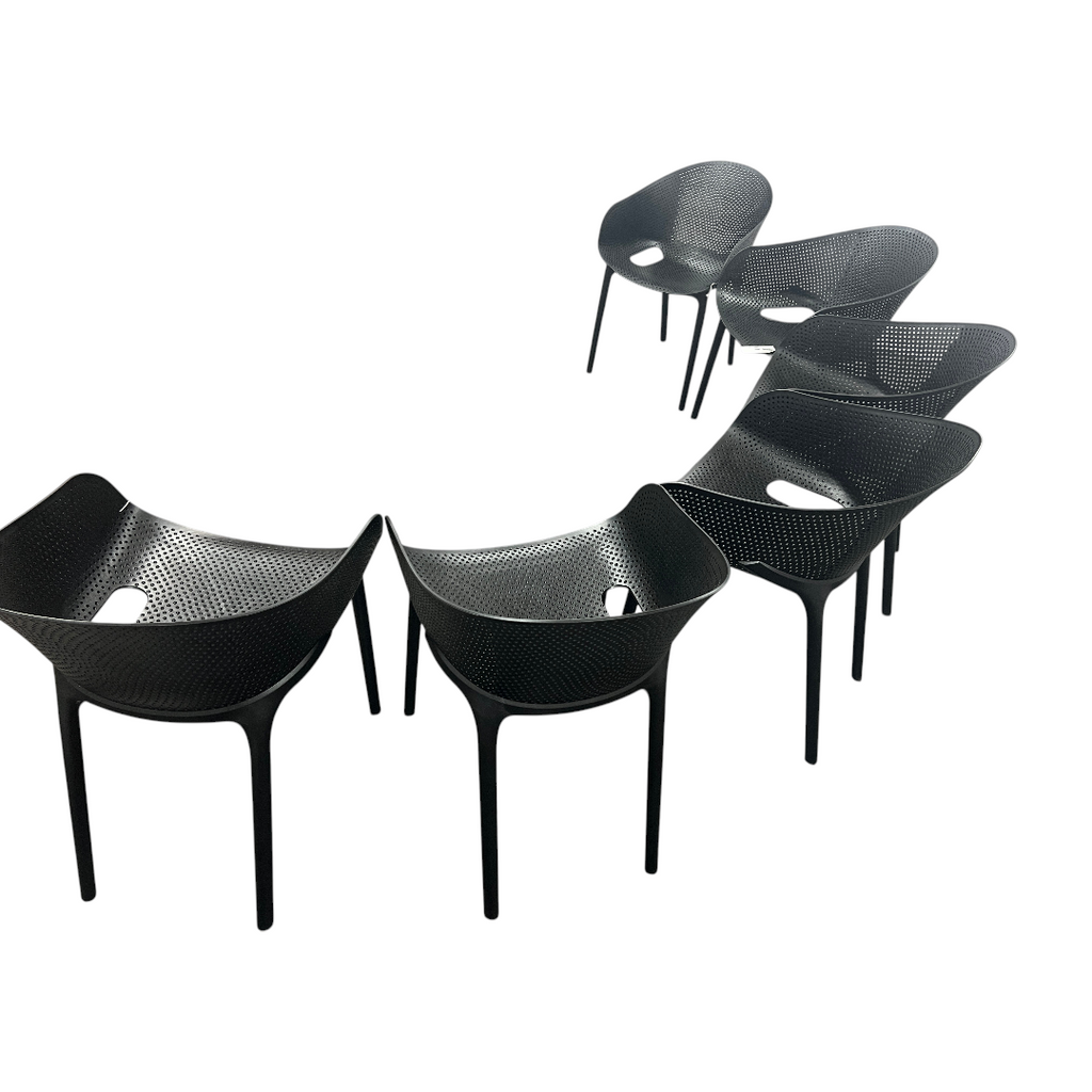 AllModern Farrah Stacking Patio Dining Armchair (Set of 6)