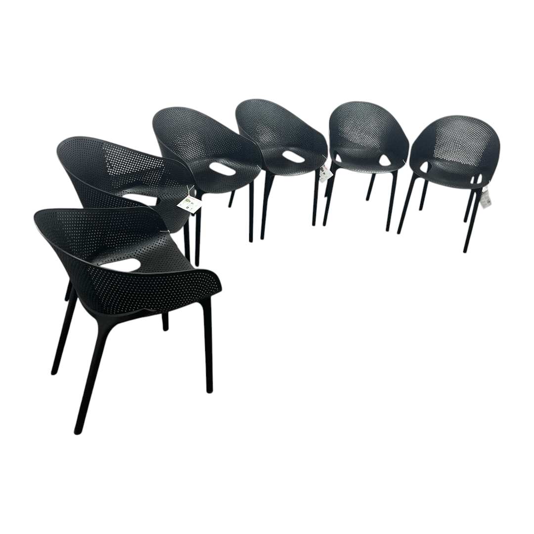 AllModern Farrah Stacking Patio Dining Armchair (Set of 6)