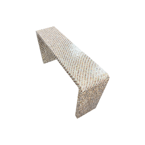 Rowena Interiors Ventura Reclaimed Wood and Mother of Pearl Waterfall Console Table, image 13
