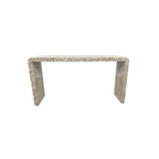 Rowena Interiors Ventura Reclaimed Wood and Mother of Pearl Waterfall Console Table