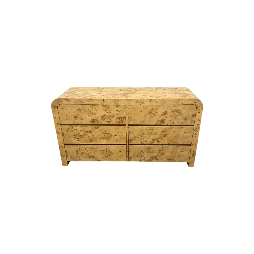 Joss and Main Cora Burl Wood 6 Drawer Dresser