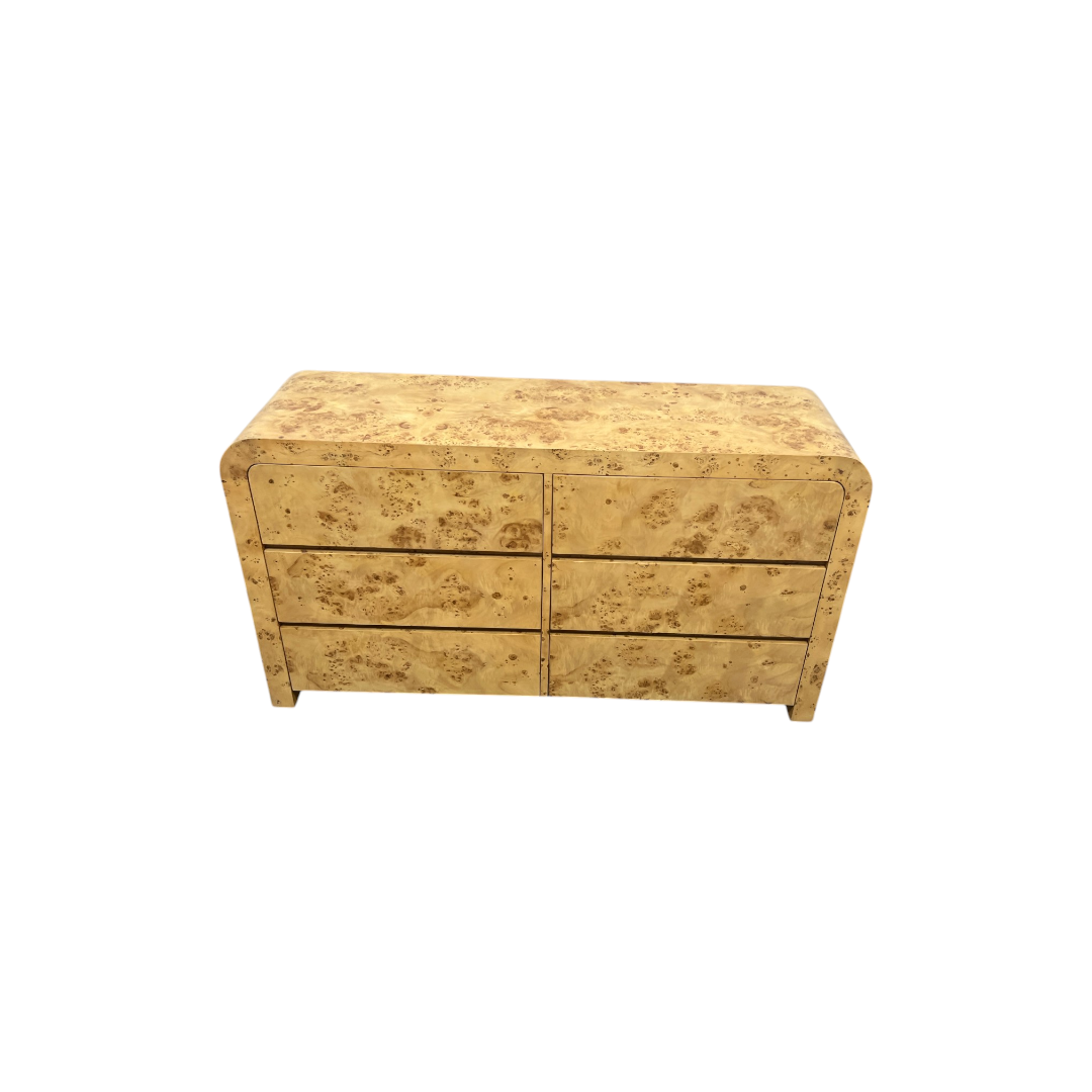 Joss and Main Cora Burl Wood 6 Drawer Dresser