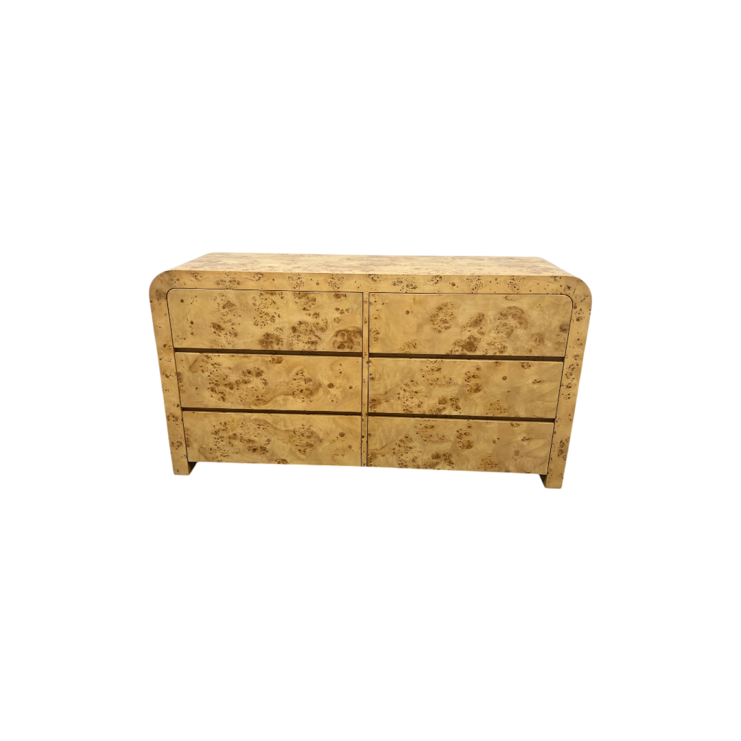 Joss and Main Cora Burl Wood 6 Drawer Dresser