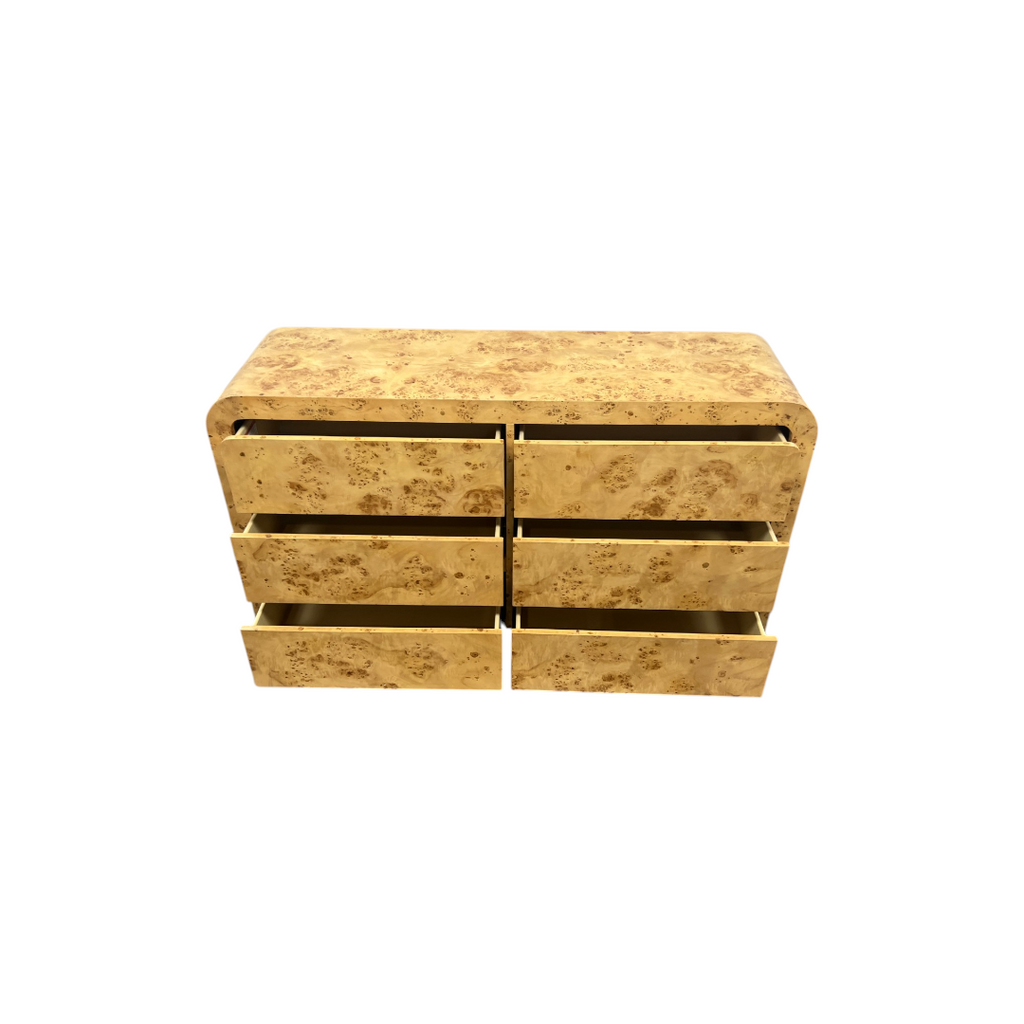 Joss and Main Cora Burl Wood 6 Drawer Dresser