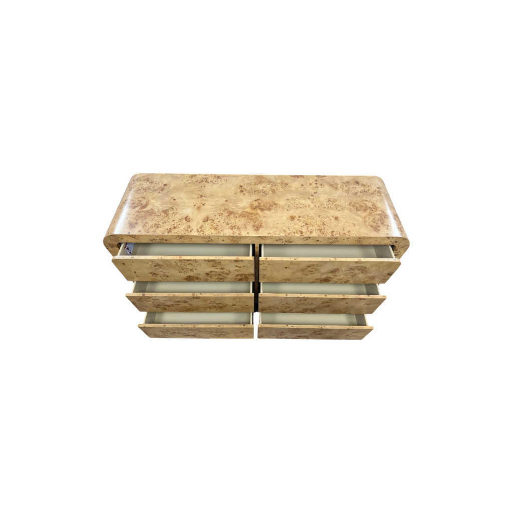 Joss and Main Cora Burl Wood 6 Drawer Dresser