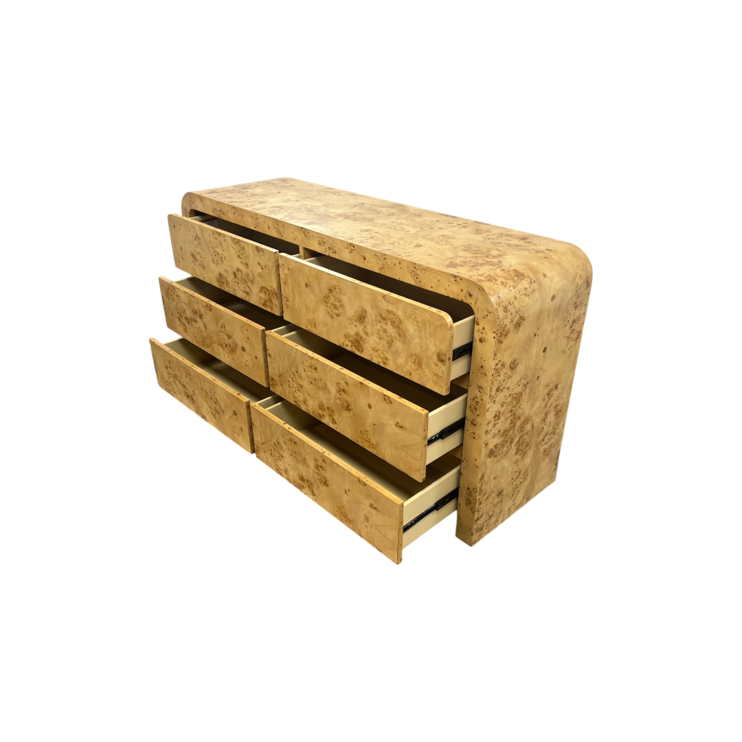 Joss and Main Cora Burl Wood 6 Drawer Dresser