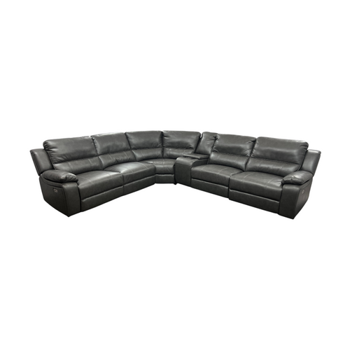 Latitude Run Jeanna Modern & Contemporary 6-Piece Modular Power Reclining Sectional Sofa with Integrated Console and USB Charging Port, image 2